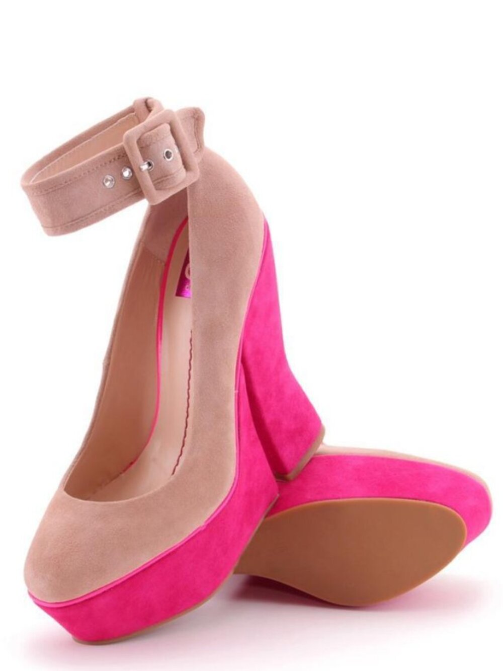 Dolce Vita Cosette Platform Nude Suede Pink Ankle Strap Heels